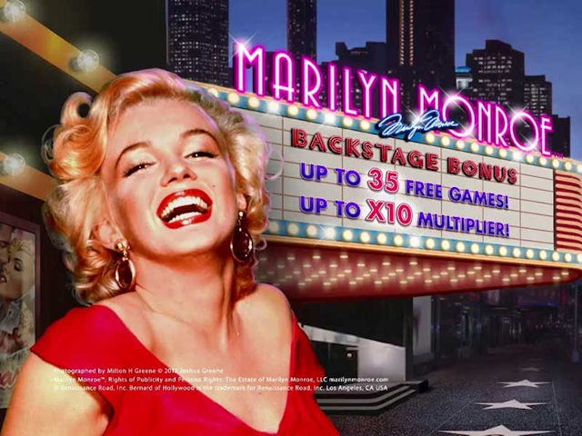 Licensed movie video slot Marilyn Monroe