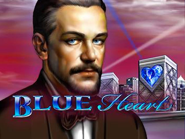 Slot machine with gem symbols Blue Heart